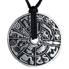 Relic Jewelry Genetic Disk Phaistos Disc Silver Pewter Men's Pendant Necklace... picture