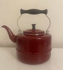 Paula Deen Collection Red Speckled Tea Kettle Pot Steel w/Enamel Finish NEW picture