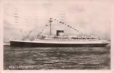 RPPC Ship MS Lafayette French Line Transatlantic 1937 Rough Crossing Postcard picture