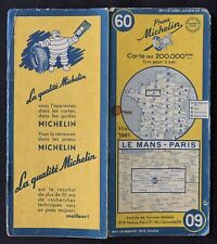 Card MICHELIN 60 LE MANS PARIS 1951 Guide Bibendum tire tyre map picture
