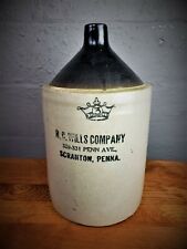 Antique 3 Gallon Stoneware Jug, Scranton PA, RG Wills, Whiskey  picture