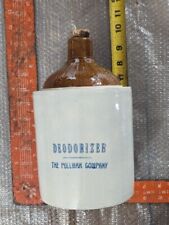 Pullman Co Deodorizer Jug Fluted Herringbone Antique Railroad Medicine Cleaning picture