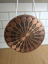Metal Gong with Wrought Iron Wall Hanger 7