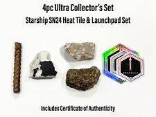 SpaceX Starship SN24 S24 Heat Shield Tile & Launchpad - 4 Piece Collector’s Set picture