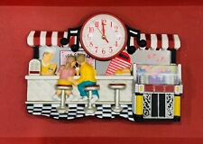 Eleco Nostalgic Diner 50s Musical Jukebox Ice Cream Parlor Clock Pepsi 3D WORKS picture
