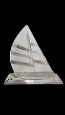 Mid-Century Modern Signed Reggie Larson Lucite Decorative Sail Boat  picture