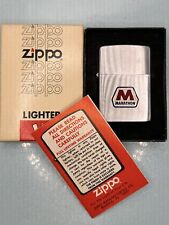 Vintage 1980 Marathon Blue/Red Logo Oil Gas Advertising Chrome Zippo Lighter picture