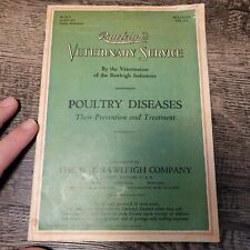 Rawleigh Veterinary Service Poultry Diseases  Prevention&Treatment 1931 ILLINOIS picture