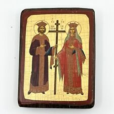Saint Constantine & Saint Helen Rare Byzantine Greek Orthodox Icon Art picture