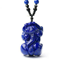 Blue Natural Lapis Lazuli  pixiu Crystal Bead Necklace Pendant AAAA23x13x6mm picture