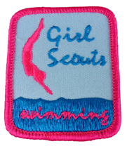 GSA Girl Scout Badge Patch SWIMMING Pink and Blue picture