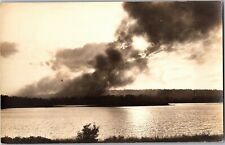 RPPC Cloud Formation or Billowing Smoke? Bath ME Vintage Postcard C27 picture