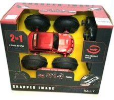 Sharper Image 2 in 1 RC Action Vehicle Flip Stunt Rally 360 Spins Radio Control picture