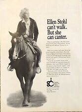 PRINT AD 1989 National Spinal Cord Injury Association Ellen Stohl Horse Canter picture