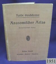 VINTAGE 1951 GERMAN MEDICAL HARDCOVER ATLAS BOOK – HUMAN ANATOMY picture