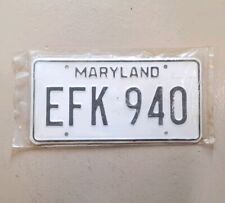 2pc Set Vintage 1980s  New Old Stock Maryland License Plate EFK- 940 picture