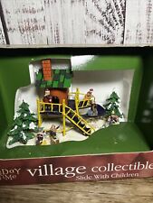 Holiday Time Village Collectibles Christmas Slide With Children Village Access.  picture