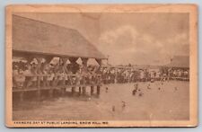 Farmers Day at Public Landing Snow Hill Maryland MD 1931 Postcard picture