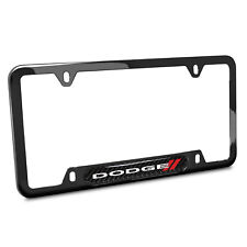 Dodge Real Carbon Fiber Insert Black Stainless Steel License Plate Frame picture