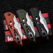 Black Anodized Aluminum Handle Folding Pocket Knife Wharncliffe Blade  picture