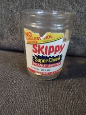 VTG Skippy Super Chunk Peanut Butter Glass Jar 28 oz. Exp 1984 No Lid Collector picture