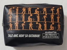 Vtg Alaxan FR Laban Lang Bag Ibuprofen Paracetamol Medical Collector's Pouch EUC picture