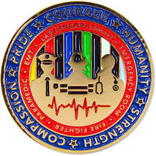 First Responder Challenge Coin Brass Collectible with Enameled Coloring picture