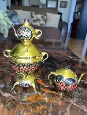 Russian Souvenir Painted Metal Samovar With An Additional Teapot picture