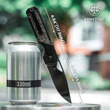 Kizer Cutlery Folding Knife 3.38" S45VN Steel Blade Titanium/Carbon Fiber Handle picture