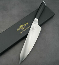 Two Sun Chef Fixed Blade Knife Black G10 Handle 14C28N Plain Edge TS966-14C28N picture