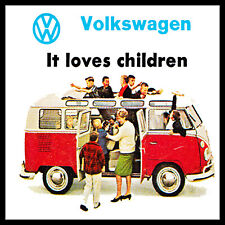 Volkswagen Bus It Loves Children Fridge Magnet picture
