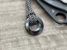 Black TOPO engraved TITANIUM lanyard bead Paracord bead Dog tag picture