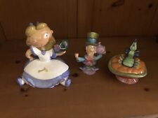Brand New Rare Disney Alice In Wonderland Tea Set Teapot Sugar & Creamer picture