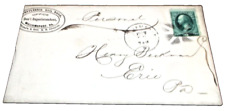 1880 PRR USED COMPANY ENVELOPE PHILADELPHIA & ERIE WILLIAMSPORT PENNSYLVANIA picture