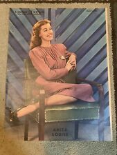 ANITA LOUISE original color portrait SUNDAY NEWS 3/12/44 OLD HOLLYWOOD RARE picture