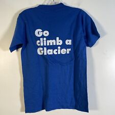 VTG Sportswear Blue Glacier National Park Montana Souvenir Tourist TShirt Mens S picture
