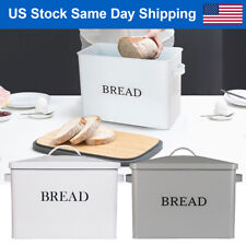 Bread Box Kitchen Countertop Large Stainless Steel Breadbox Cake Food Container picture