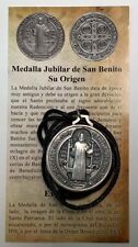 Medalla De San Benito Con Cordon Necklace St Benedict Medallion With Cotton Cord picture