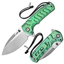 CJRB Tundra Frame Lock Folding Knife 3.78 in Titanium S35VN Drop Point Stonewash picture