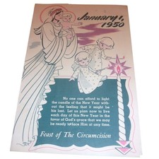 1950 Our Lady of Lourdes Parish News Catholic Ephemera Feast Circumcision picture
