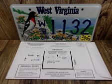 VTG 2000 West Virginia Bird Wild LIFE License Plate 1132 W/ORIGINAL ENVELOPE picture