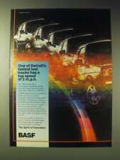 1989 BASF Paints Ad - One of Detroit's fastest test tracks has a top speed of 2 picture