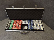 Poker Set 14g Clay Composite Chips w/ Aluminum Case 500 set HEAVY picture
