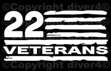 Veterans Suicide Awareness 22 A Day Window Sticker Cut Vinyl Decal picture