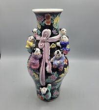 Chinese Traditional 7 Boys Fertility Vase, Ceramic hand painted 10