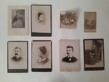 Antique Vintage Pictures Portrait 1800s 1900s Lot Of Eight (8) picture