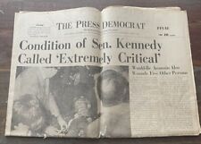 The Press Democrat Newspaper June 5, 1968 Condition of Sen Kennedy Ext Critical picture