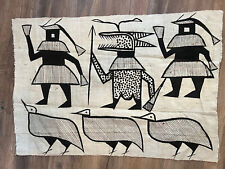 Vintage African mud cloth Senufo Korhogo Tapestry From Ivory Coast Animals picture