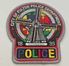 Fulton Illinois Police Autism Awareness Patch Unused picture