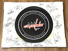 WASHINGTON CAPITALS 2013-14 Team Signed Autographed Wall Hanging Canvas Puck NHL picture